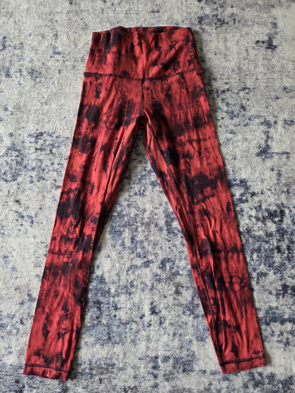 lululemon athletica Red and Black Tie-Dye High-Rise Leggings